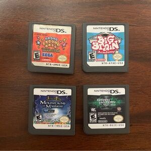 Nintendo DS Video Game Bundle Lot of 4 - Big Brain / Green Lantern / Monkey Ball
